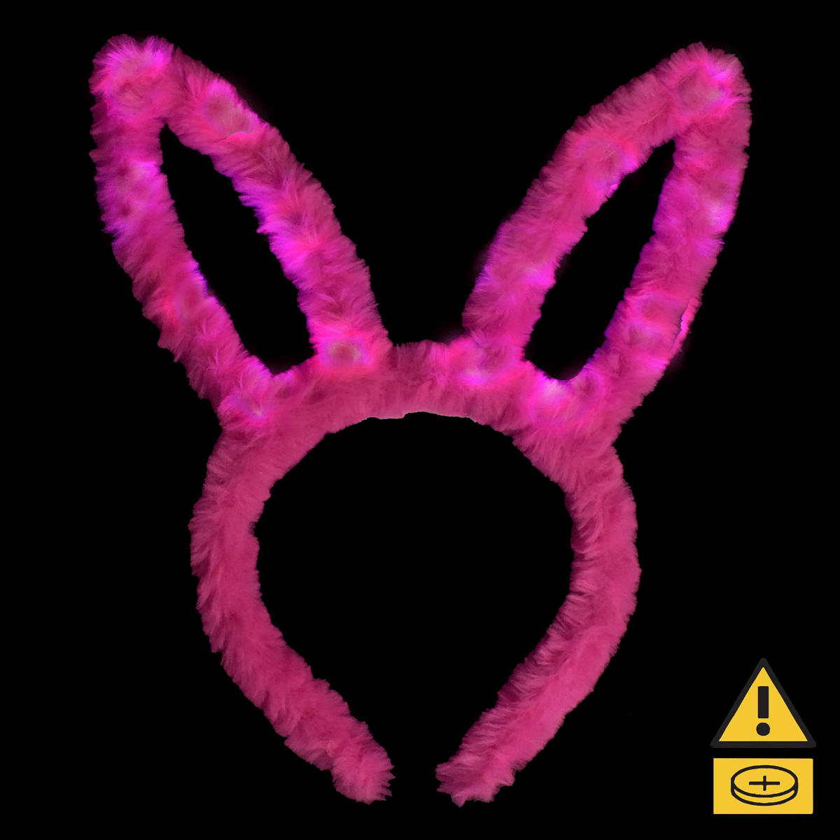 LED Fluffy Bunny Ears-Wishtoys | Pink Color Flashing Bunny