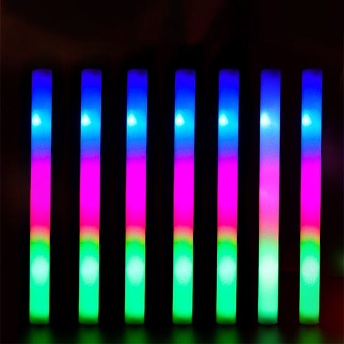 Flashing LED Foam Seven Stick| Black Background