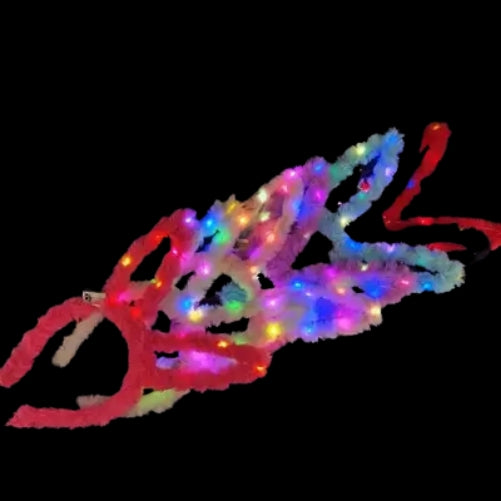 Glowing LED Fluffy Bunny Ears | Multi Color Bunny